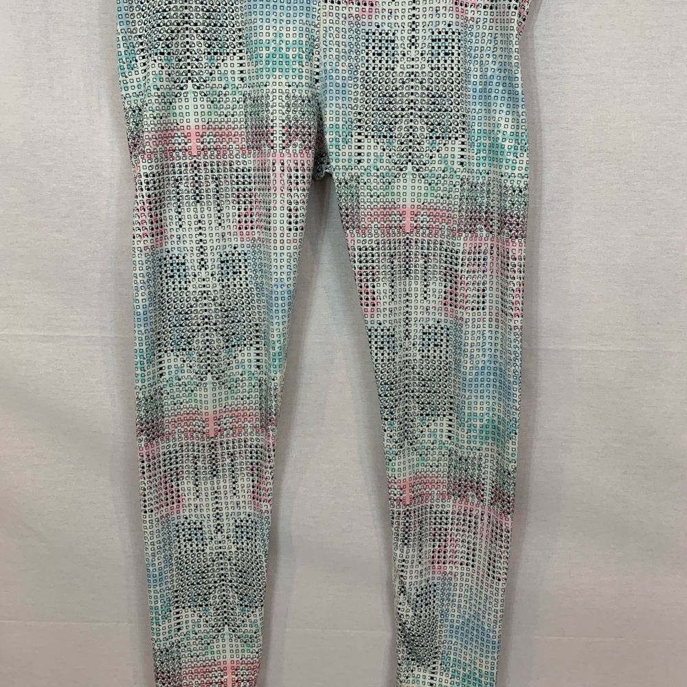 Fabletics Leggings Size Large Coded Print Mid Rise - image 2